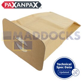 Sacs en papier compatibles avec séries VB177 ‘Electrolux 345 Series’ (Paquet de 5)