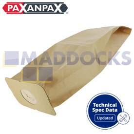 Sacs en papier compatibles avec séries VB189 ‘Electrolux 500 Twin Turbo Series’ (Paquet de 5)
