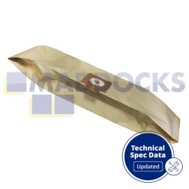 Sacs en papier compatibles avec séries VB210T Electrolux UZ872, Panther UZ930S, Apollo UZ932, Neptune UZ934, Terrier UZ934X, UZ940S2 ; Viking V925 ; Karcher 201/TE; Cleanfix S05 ; Nilfisk Cubic (Paquet de 10)
