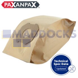 Sacs poussière en papier compatibles VB266 ‘Hitachi CV60 Upright Series’ (Paquet de 5)