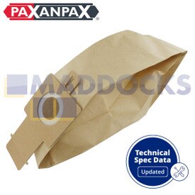 Sacs en papier compatibles avec VB291 ‘Hoover Purepower Series’ (Paquet de 5)