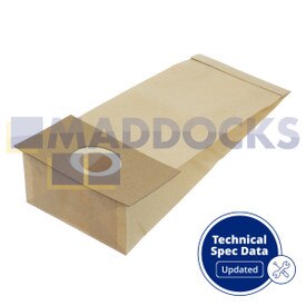 Sacs en papier compatibles avec séries VB384T Nilco Clarke Combi, Wetrok Contico TVE350, Premiere UV160L, Victor Gold, Vulcan 370, Cimex (Paquet de 10)