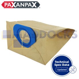 Sacs poussière en papier compatibles avec séries VB387 ‘Nilfisk GS80’ (Paquet de 5)