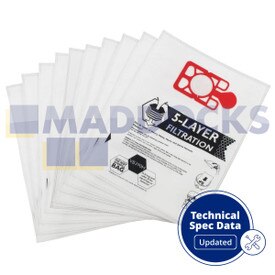 Sacs SMS Polybag unis compatibles VB390H10P pour série Numatic NVM-1CH Henry (paquet de 10)