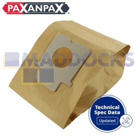 Sacs poussière en papier compatibles avec séries VB450 ‘Panasonic 71 / 852 Cylinders’ (Paquet de 5)