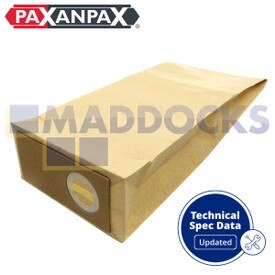 Sacs en papier compatibles avec VB480 ‘Trewax UP550’ (Paquet de 5)