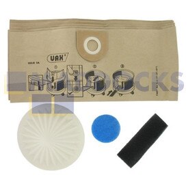 Kit de filtres et sacs en papier d'origine et authentique pour séries Vax 21, 23, 2000, 4000, 5000, 6000 (Pack de 5+3)