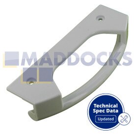Poignée de porte blanche compatible avec les séries Bosch KD, KG, KS