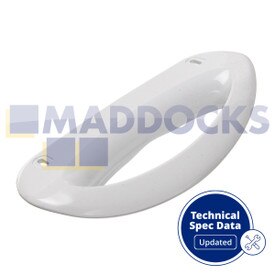 Compatible pour Electrolux ER, UE ; Zanussi ZER, ZEU, ZRD, ZUT ; Tricity Bendix T45UF Poignée de porte en plastique blanc