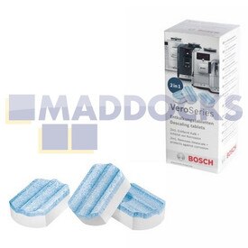 Comprimés de détartrage d'origine et authentique BSH Bosch Vero pour cafetières (Paquet de 3)