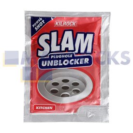 Véritable Original Kilrock Slam Kitchen Déboucheur de Drain One Shot (60g)