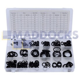Boîte d'assortiment de joints toriques d'origine et authentique Rolson (225 pièces)
