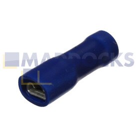 Cosse cylindrique femelle bleue universelle (4,8 mm, Paquet de 100)