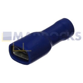 Cosse cylindrique femelle bleue universelle (6,3 mm, Paquet de 100)