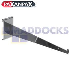 Paxanpax Retail Display Gridwall Chrome Bras Support pour 56-AM-48 Blanc 'Durashelf' Présentoir de Produit (12" / 30cm)