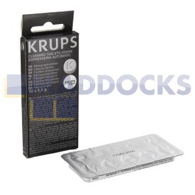 Comprimés de nettoyage authentiques te d’origine Krups XS3000 Espresseria Automatic (paquet de 10 pièces)
