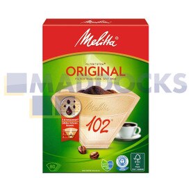 Filtres papier à café noirs d'origine et authentique Melitta 102 (Paquet de 80)