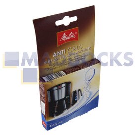 Détartrant Melitta anti-calcaire d'origine et authentique pour bouilloire (4x12 g)