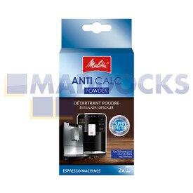 Sachets de détartrant pour décalcificateur de machine à expresso 'anticalcaire' authentique et d’origine Melitta (paquet de 2 x 40 g)