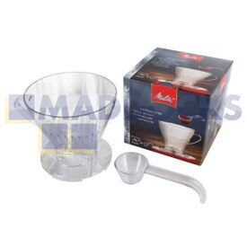 Cône de filtre transparent authentique et d’origine Melitta 1 X 4 Premium