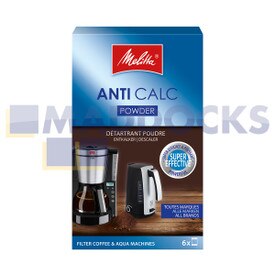 Poudre de détartrage 'Anti-Calc' d'origine Melitta pour machines à café et bouilloires (6x20g)
