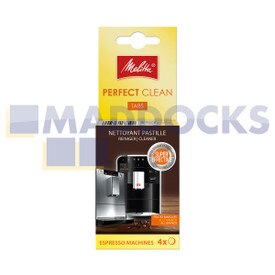 Comprimés de nettoyage d'origine et authentique Melitta 'Perfect Clean' Espresso (1,8 g, Paquet de 4)