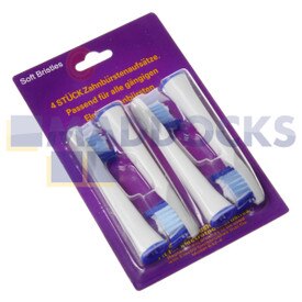 Têtes de brosse à dents compatibles pour Braun Oral-B S32-4 type Pulsonic Slim (paquet de 4)