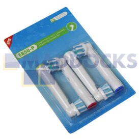 Têtes de brosse à dents compatibles pour Braun Oral-B EB50P type Cross Action Clean (paquet de 4)