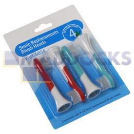 Compatible pour les têtes de brosse à dents Philips Sonicare pour enfants « Type HX6034 » (lot de 4)