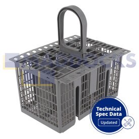 Panier à couverts gris compatible avec modèles Indesit, Hotpoint FDF, FDL, LBF, LKF, LFT, LFSA