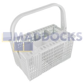 Panier à couverts 8 compartiments d'origine et authentique en plastique blanc universel Electrolux (237 mm x 137 mm x 122 mm)