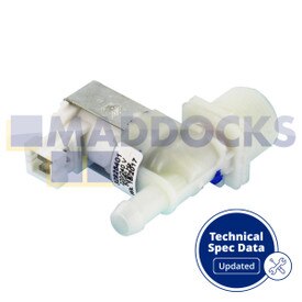 Électrovanne d’arrivée d’eau pour lave-vaisselle compatible avec les modèles Caple, Ignis, Ikea, Maytag, Neutral, Prima, Tecnik, Whirlpool ADP, ADG, GSI, GSF, GSX