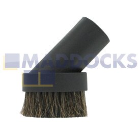 Brosse ronde en plastique noir Soteco universelle à poils durs (32 mm)