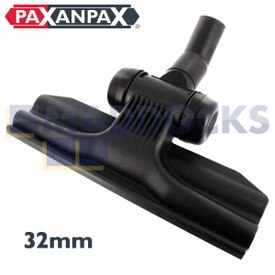 Embout plat pour sols durs et tapis en plastique noir RD285 avec roulettes à bord en caoutchouc (32 mm)