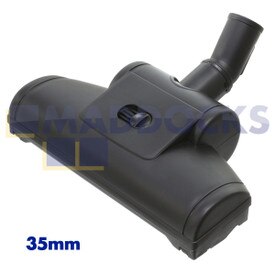 Brosse turbo universelle en plastique noir avec barre de battage flottante (35 mm x 275 mm)