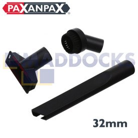 Kit d'accessoires pour aspirateur universel en plastique noir (32 mm)
