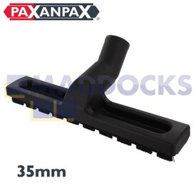 Embout pour sols durs et parquets universel avec poils durs et roues en plastique (35 mm x 300 mm)