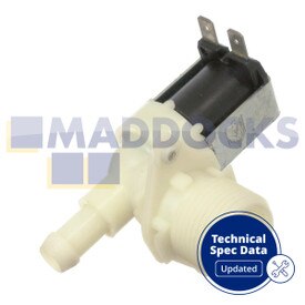 Électrovanne d'arrivée d'eau unique d'origine et authentique pour séries Beko D, DE, DL, DSF, DW, DWD, FDW