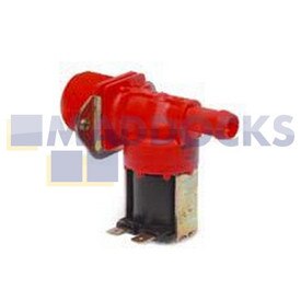 Genuine Original Indesit Solenoid Valve 1-Way 180°, Internal Diameter Output: 10.5mm, Capacity: 10l/min, Connectors: Tabs, Volt / Hz: 220V - 60Hz