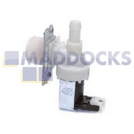 Genuine Original Indesit Solenoid Valve 1-Way 90°, Internal Diameter Output: 10.5mm, Capacity: 5.5l/min,, Connectors: RST2.5, Volt / Hz: 220/240V - 50Hz