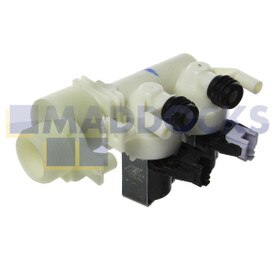Genuine Original Indesit Solenoid Valve 2-Way 90°, Internal Diameter Output: 12mm, Range: 7l/min, Connectors: RST2.5, Volt / Hz: 220/240V - 50/60Hz