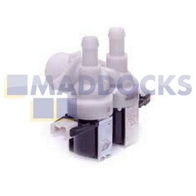 Genuine Original Indesit Solenoid Valve 2-Way 90°, Internal Diameter Output: 13mm, Capacity: 6.7l/min, Connectors: RST2.5, Volt / Hz: 115V