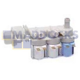 Genuine Original Indesit Solenoid Valve 3-Way 90°, Internal Diameter Output: 13.5mm, Range: 7l/min, Connectors: Tabs, Volt / Hz: 220/240V - 50Hz