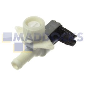 Électrovanne d'arrivée d'eau simple d'origine et authentique pour séries Bauknecht WA, WAE, WAI, WAK, WAL; Ignis AWP; Ikea, Whirlpool AWM
