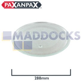 Plaque en verre de plaque tournante de microondes universelle avec 6 fixations (288 mm)