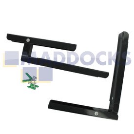 Kit de montage mural extensible et supports de fixation pour microondes fini noir universel