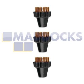Kit de brosses de nettoyage d'origine et authentique en laiton pour les séries Polti Vaporetto Pro, Classic, Eco Pro (Paquet de 3)