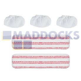 Jeu de chiffons microfibre d'origine et authentique pour les séries Polti Vaporetto Pro, Classic, Eco Pro (2 chiffons + 3 socquettes)