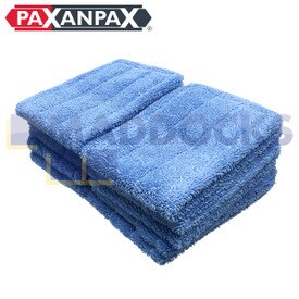 Compatible pour Numatic Blue 40cm Wet Nylo Stripe Microfibre Pocket Vadrouille Élastique (Lot de 10)