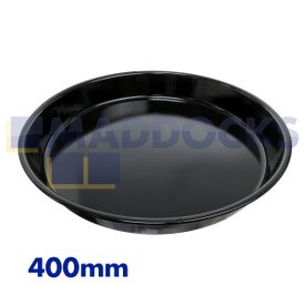 Plateau de four rond universel en émail (400 mm x 400 mm x 55 mm)